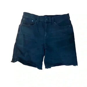 J.crew jorts black jean shorts distressed hem size 29 style AY435
